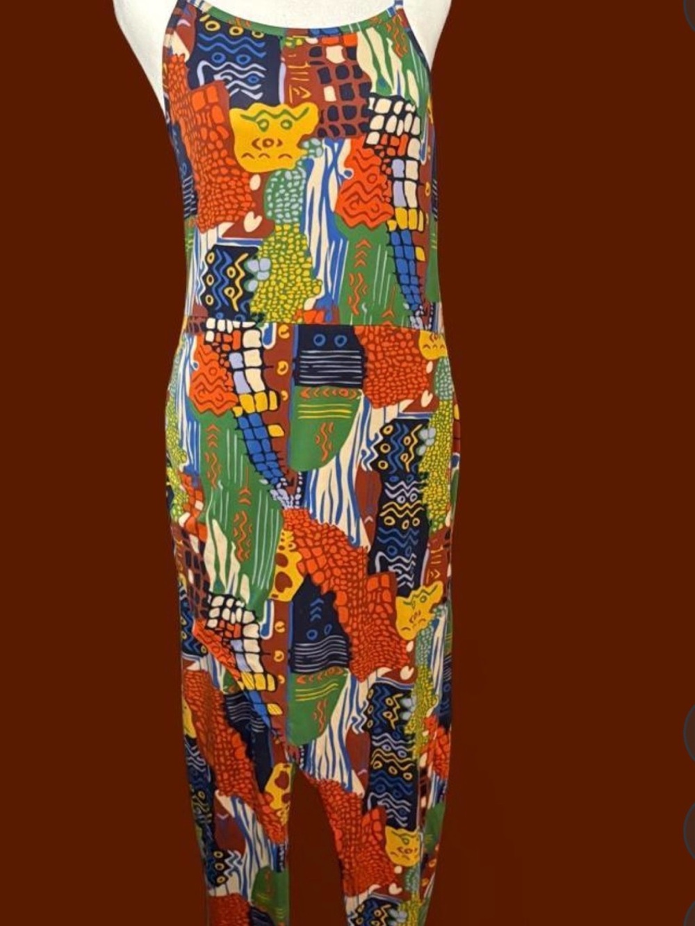 Colorful Abstract Print Jumpsuit